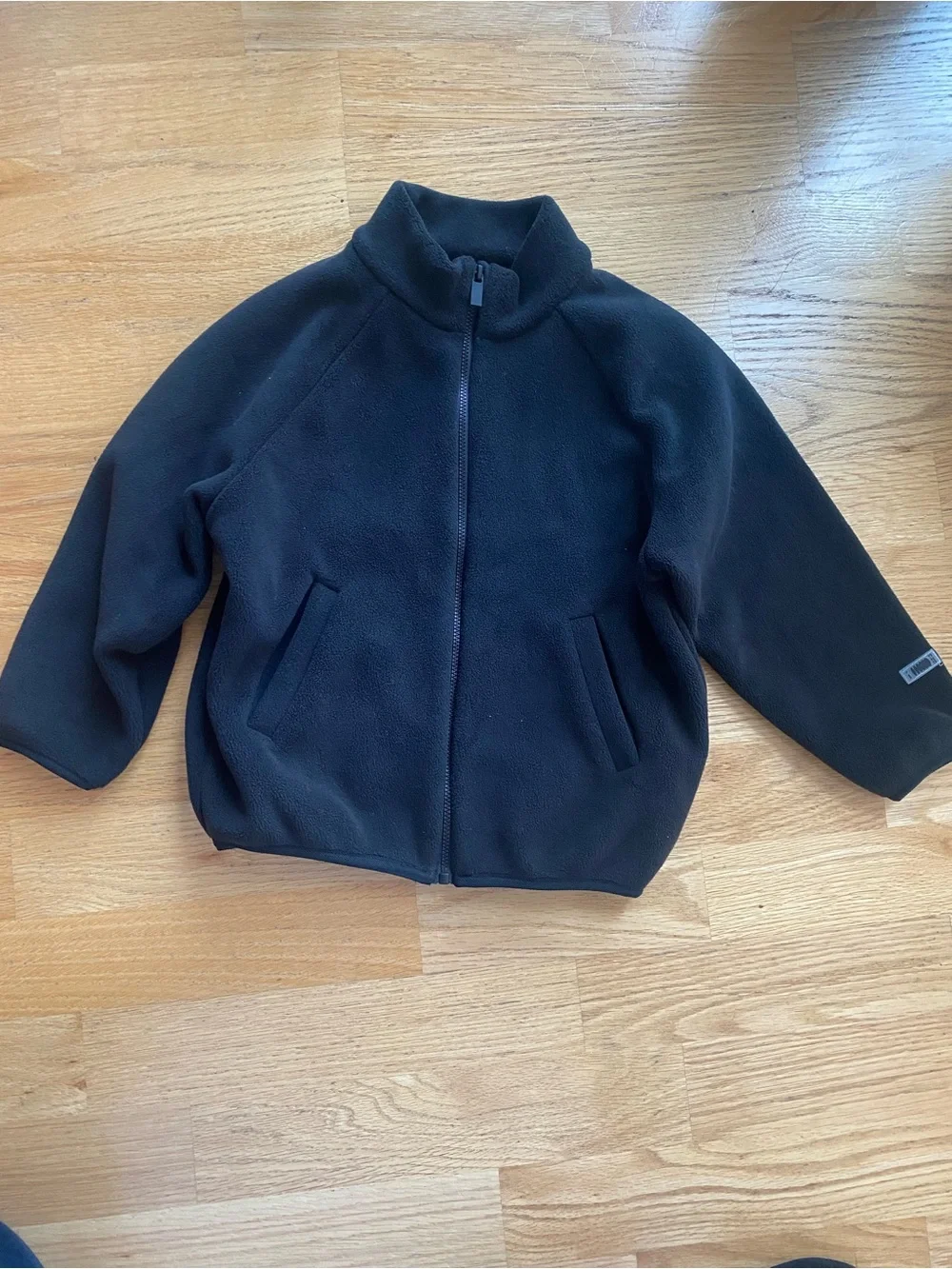 Kids Zara Black Full-Zip Fleece Jacket